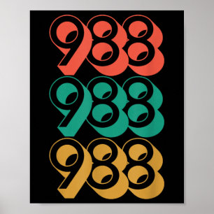 Poster Sensibilização Suicida - Camisa 988 - Prevenção ao