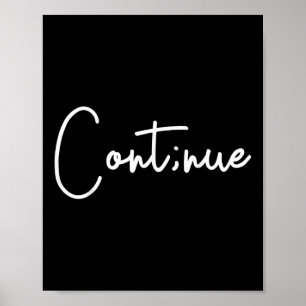 Poster Sensibilização Suicida Continuar o Suicídio de Sem