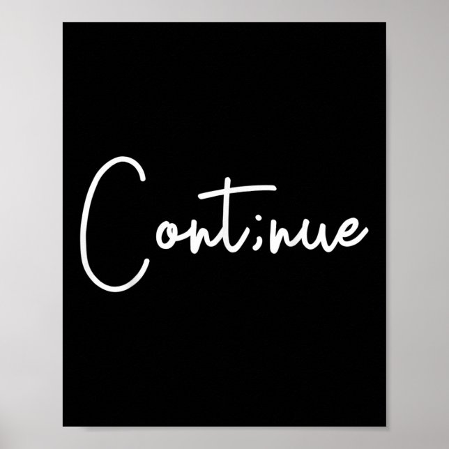 Poster Sensibilização Suicida Continuar o Suicídio de Sem (Frente)