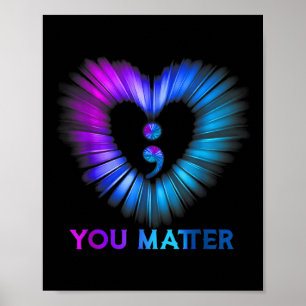 Poster Sensibilização Suicida E Prevenção Semicolon Hea