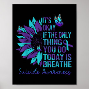 Poster Sensibilização Suicida Está Tudo Bem Se Apenas Coi