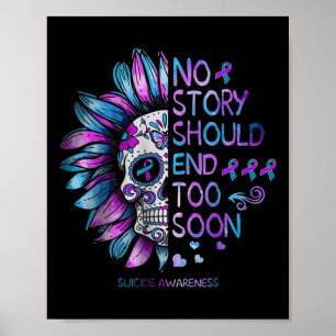Poster Sensibilização Suicida Nenhuma História Deve Termi