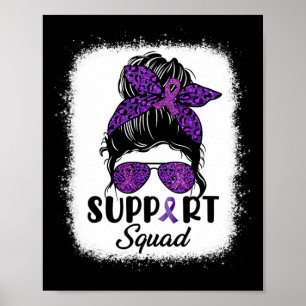 Poster Sensibilização Suporte Esquadrão Má Cabelo de Arma