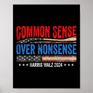 Poster Senso comum sobre bobagem Harris Waltz Democrata P