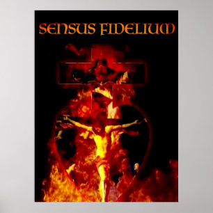POSTER SENSUS FIDELIUM CATHOLIC CRUCIFIXION HOLINITY