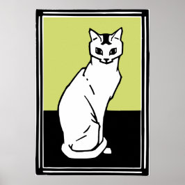 Poster Sentado Cat Julie de Graag Art Nouveau