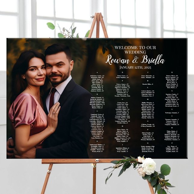 Poster Sentado de casamento com foto, encontre seu assent (Criador carregado)