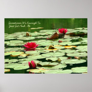 Póster Sente-se e seja-se Waterlilies