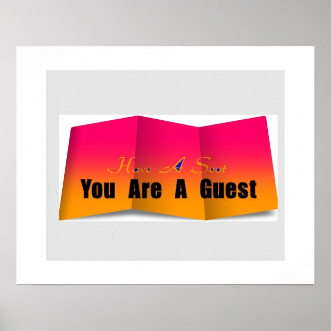 Poster Sente-Se Você É Um Convidado (Frente)