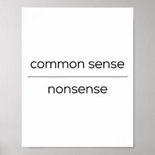 Poster Sentido Comum Sobre Bobagem Harris Wheimer Democra