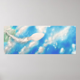 Póster Sentido do Foguete Espacial fora do lançamento.