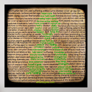 Póster Sentimentos de doença de Lyme Poster, Negado, Igno