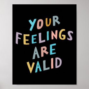 Poster Sentimentos São Consciência Mental Válida