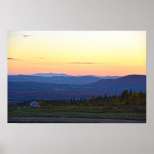 Poster Sentinel Rock Vermont Pôr-do-sol