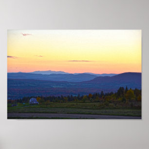Poster Sentinel Rock Vermont Sunset
