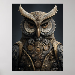 Poster Sentinela de Latão Steampunk