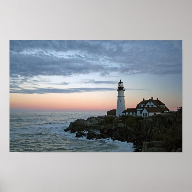 Póster Sentinol no Sunset, Farol de Portland (Frente)