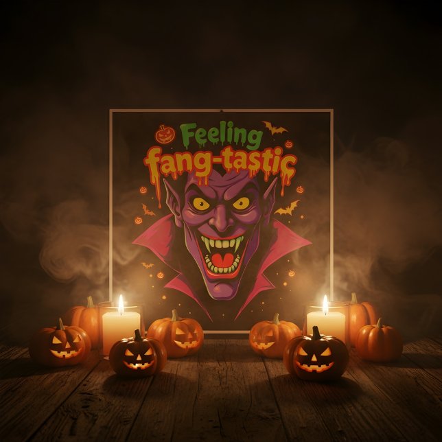 Póster Sentir-se como um Design de Vampiro de Halloween T (Criador carregado)