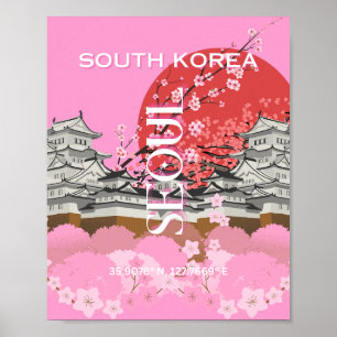 Poster Seoul South Korea Viagem Art