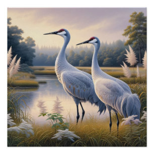 Póster Separação do Casal Sandhill Crane