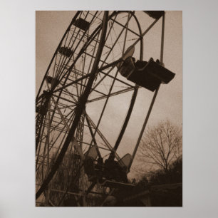 Poster Sepia Ferris Wheel