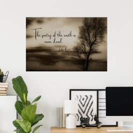 Poster Sepia Tree Keats Poesia