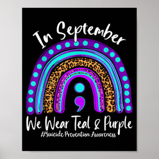 Poster September wear teal & purple prevention