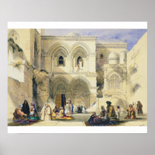 Póster Sepulchre santamente, em Jerusalem (litho da cor)