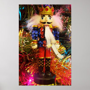 Poster Sequin Nutcracker soldado enfeites de natal
