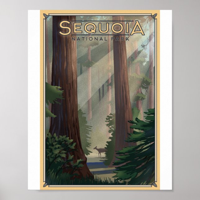 Poster Sequoia National Park Litho Trabalho de arte Poste (Frente)