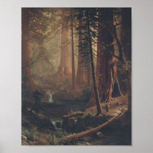 Póster Sequoias gigantes por Albert Bierstadt
