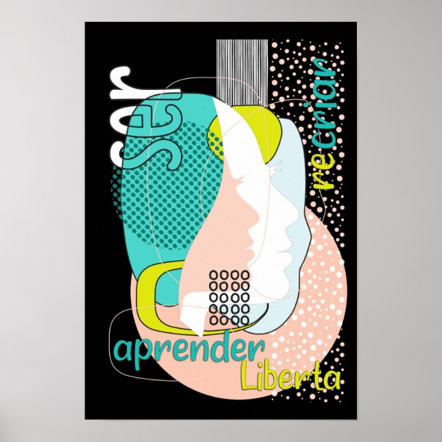 Poster SER - 11 Aprender Liberta (black) (Frente)