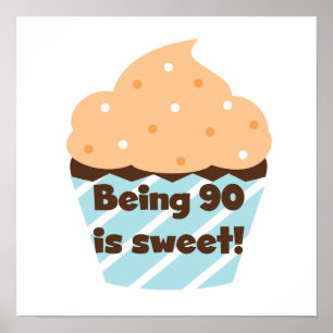 Poster Ser 90 é t-shirt e presentes doces do aniversári
