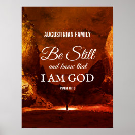 Poster SER AINDA E CONHECER O Salm 46:10 Christian