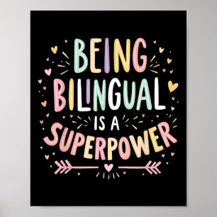 Poster Ser Bilíngue É Um Superpoder Ck Para Escola Profes