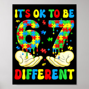 Poster Ser Diferente 67 Consciência do Autismo Seis Sete