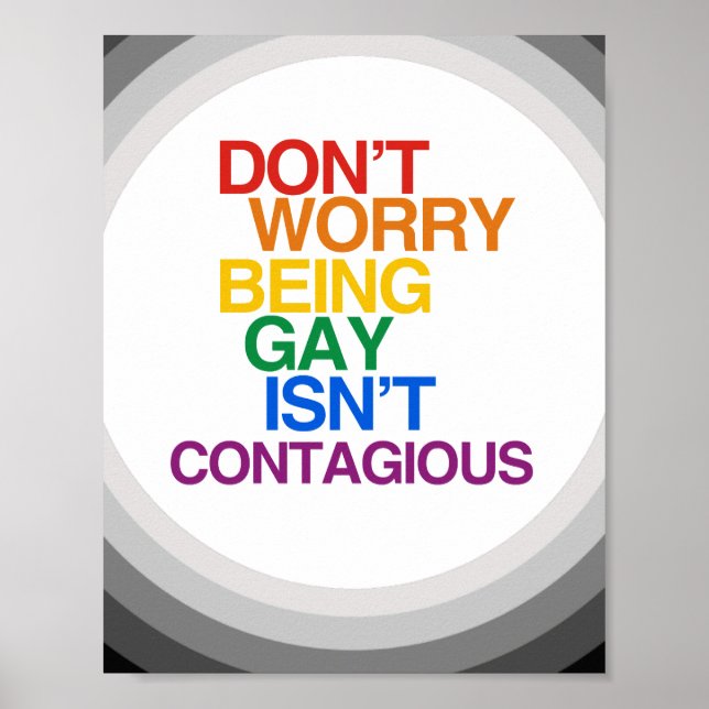 POSTER SER GAY NÃO É CONTAGIOSO (Frente)