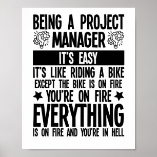 Poster Ser gerente de projetos É fácil, é como andar