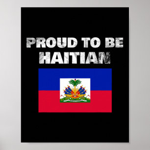 Poster Ser Haitiano - Bandeira do Haiti Anti-Racismo