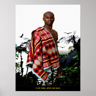 Poster Ser jovem, dotado e preto