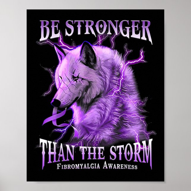 Poster Ser Mais Forte Do Que A Consciência Da Fibromialgi (Frente)