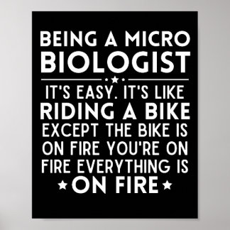 Poster Ser Microbiólogo É Fácil É Como Andar De Bicicleta