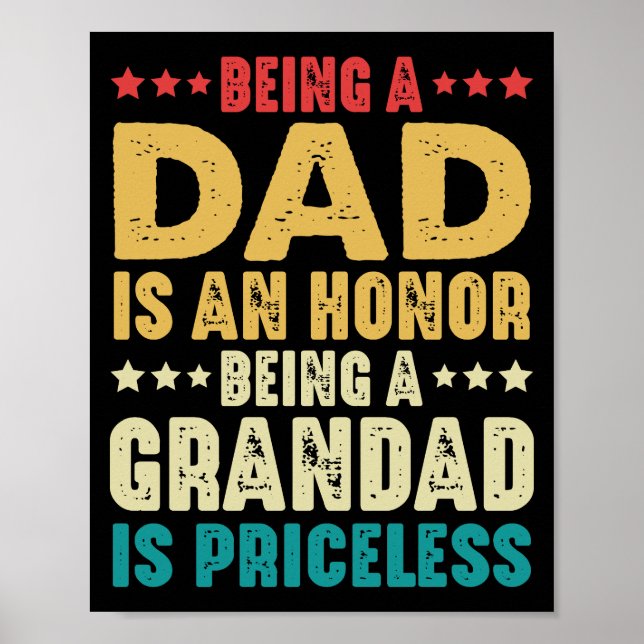 Poster Ser Pai É Uma Honra Ser Avô É Imprestável (Frente)