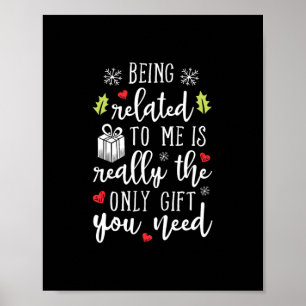 Poster ser parente comigo família de natal engraçada xmas