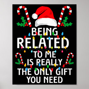 Poster Ser Parente Meu Natal Divertido Família Xmas Pijam