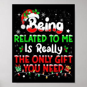 Poster Ser Relacionado a Mim Camisa de Natal Divertida da