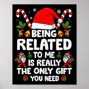 Poster Ser Relacionado a Mim Camisa de Natal Divertida Fa