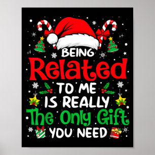 Poster Ser Relacionado a Mim Camisa de Natal Divertida Fa