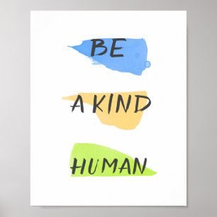Poster ser um homem gentil minimalista de texto humano a 