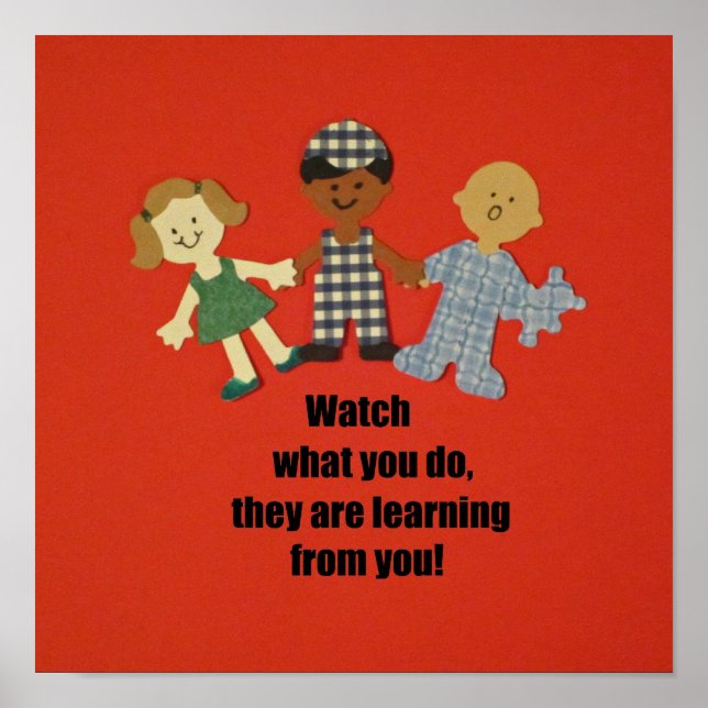 Poster Ser um modelo para as crianças (Frente)